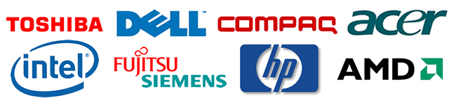 Toshiba | Dell | Compaq | Acer | Intel | Fujitsu - Siemens | HP | AMD